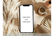 Boho Desktop Phone Mockup, a Product Mockup by MockupWizard (Thumbnail 2 of 4)
