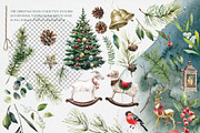 Christmas Mood. Watercolor clipart., a Seasonal Illustration by RushkinaAntonina (Thumbnail 5 of 11)