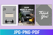 2026 Work & Office THE Planner, a Stationery Template by Designmela01 (Thumbnail 4 of 6)