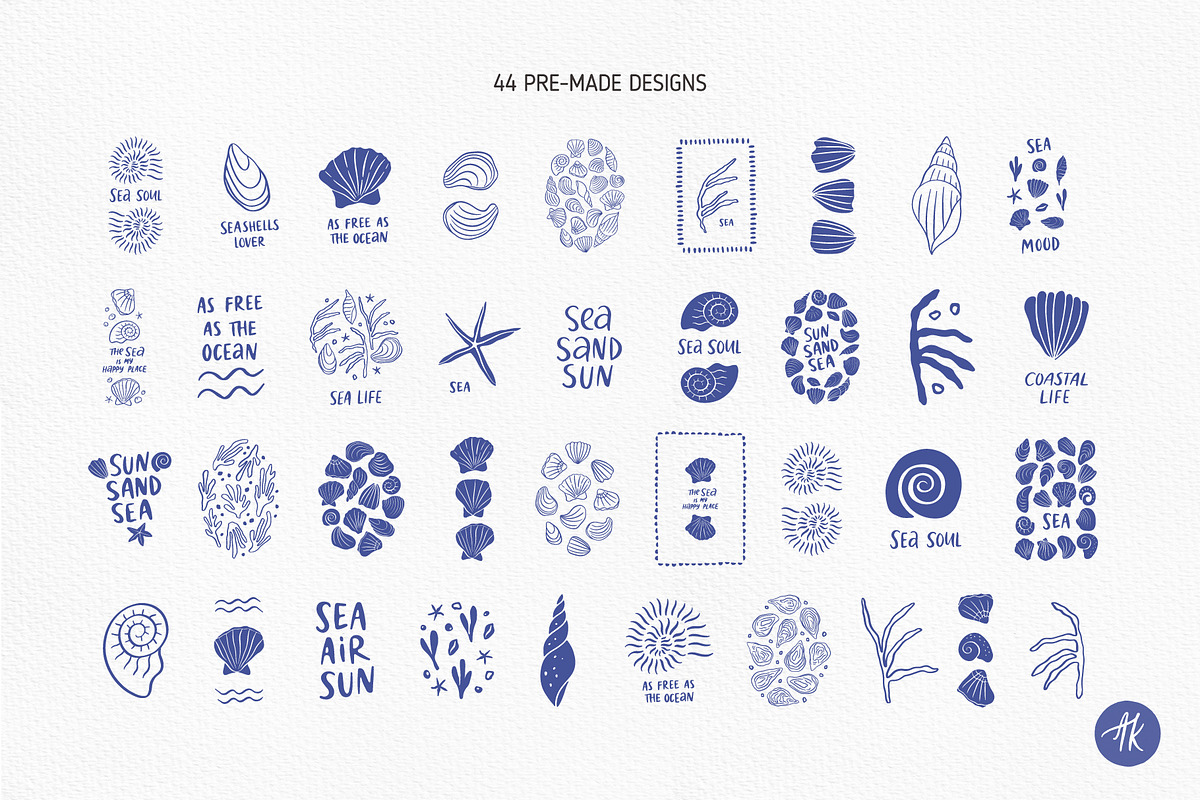 Sea Lover Hand Drawn Wall Art Set, a Graphic by Alena Koval (Photo 19 of 23)
