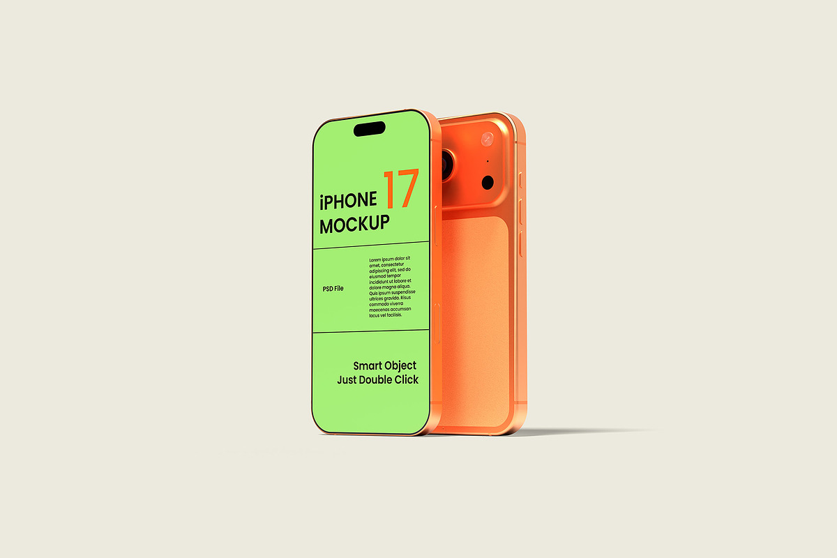 iPhone 17 Pro Mockup, an iPhone Mockup by Graphicbars (Photo 6 of 12)