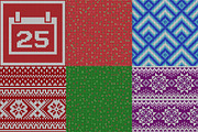 Christmas Knitted Backgrounds, a Pattern Graphic by Sunny Design (Thumbnail 5 of 5)