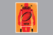 Rugby vintage grunge vector posters., a Sport Illustration by PoPaShop (Thumbnail 6 of 9)