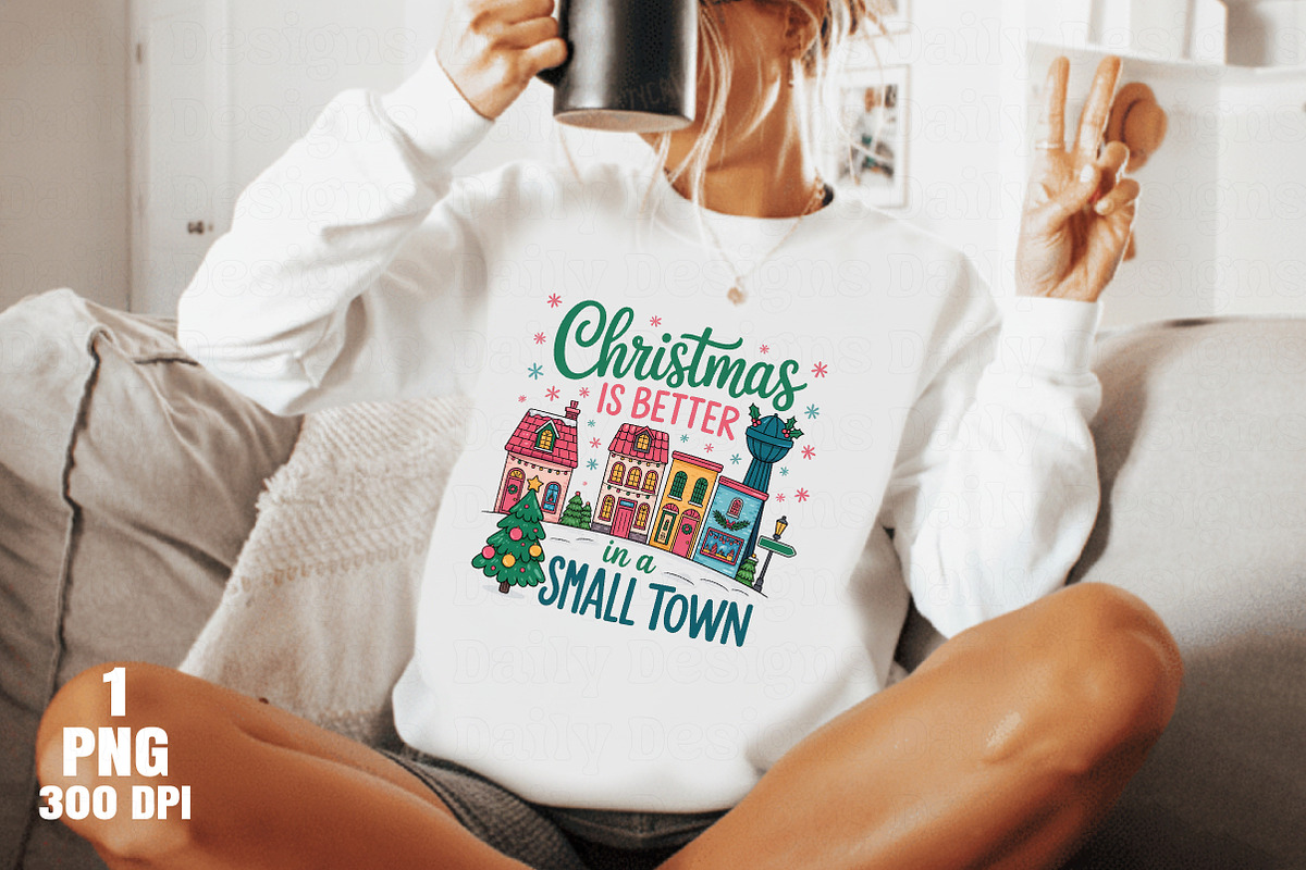 Small Town Christmas png, an Illustration by Daily.Designs (Photo 4 of 5)