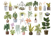 Cozy House Plants Clipart, a Decorative Illustration by the_myro (Thumbnail 2 of 10)