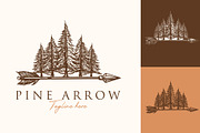 Vintage retro Pines cedar tree, a Branding & Logo Template by Vinsvectory (Thumbnail 1 of 3)