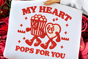 Knitted Popcorn & Heart Png, an Illustration by Craft Nest (Thumbnail 1 of 7)