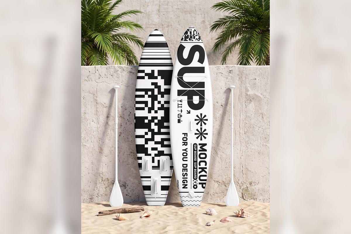 SUP Board Mockup, an Advertising Mockup by PopotLane (Photo 6 of 9)