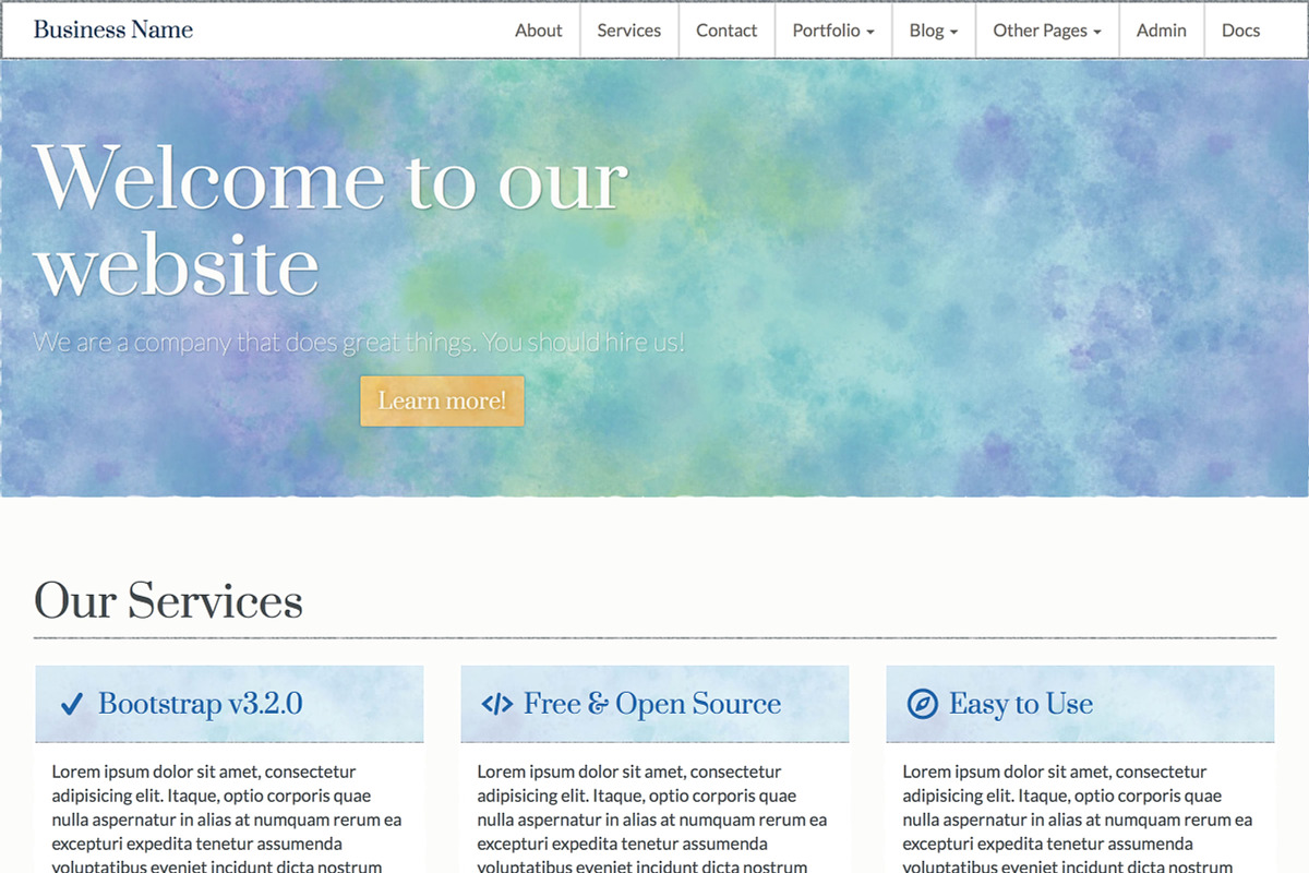 Quarelle- Watercolor Bootstrap UI Ki, a Bootstrap Template by The Clever UI Company (Photo 3 of 5)