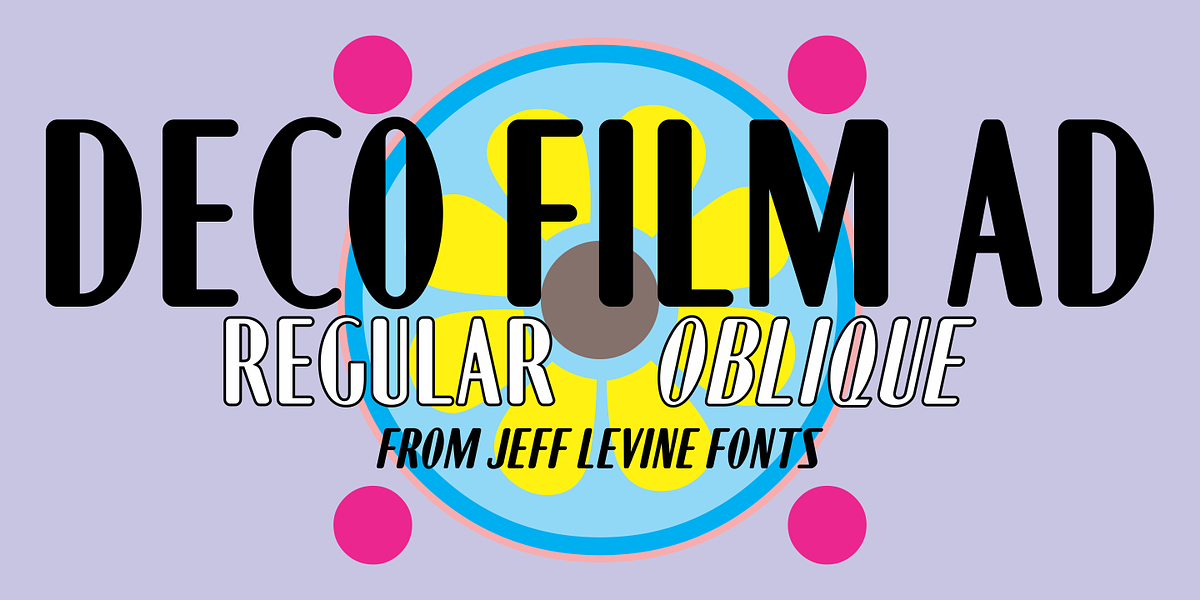 Deco Film Ad JNL, a Sans Serif Font by Jeff Levine Fonts (Photo 1 of 5)