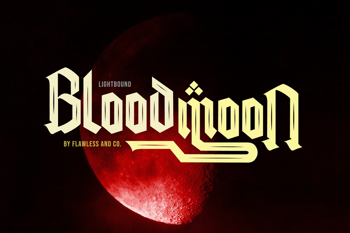 Lightbound - Blackletter Kufic Font, a Blackletter Font by Flawless And Co (Photo 4 of 11)