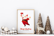 Cheerful Santa Claus vector set, a Seasonal Illustration by Olga Proz (Thumbnail 2 of 7)