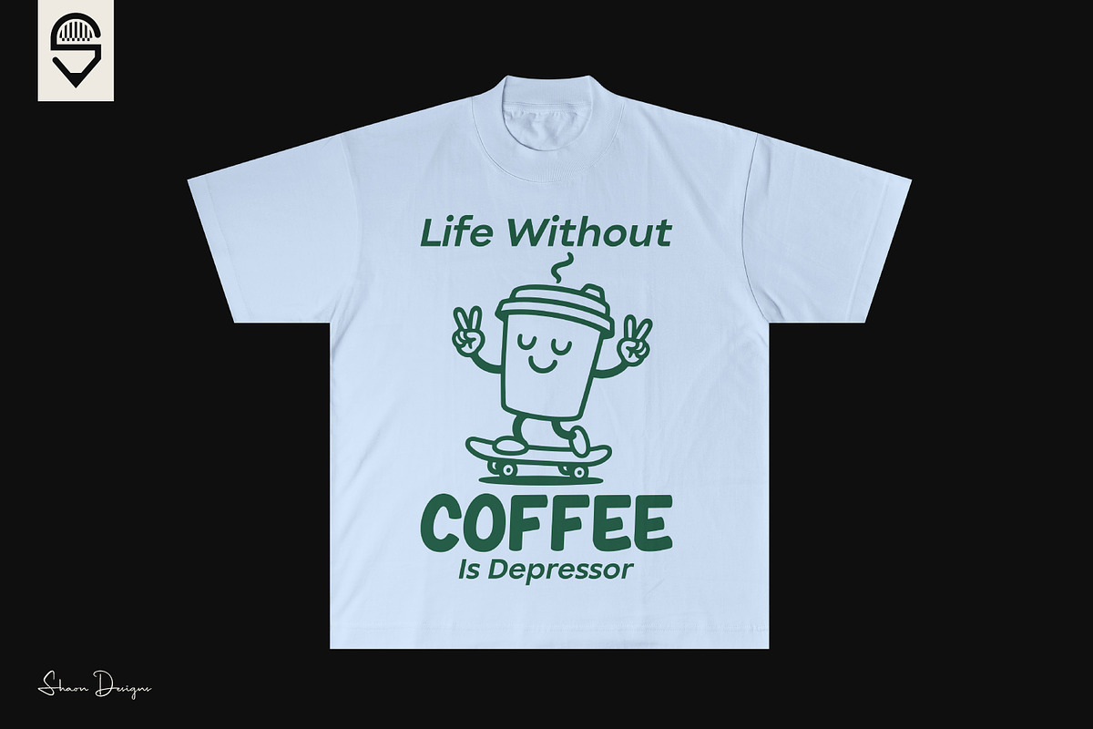 Funny Coffee Cup Skateboarder Design, a Graphic by shaondesigns (Photo 3 of 4)