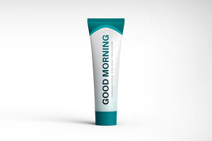 Minimalist Toothpaste Tube Mockup