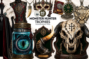 Monster Hunter Trophies PNG cliparts
