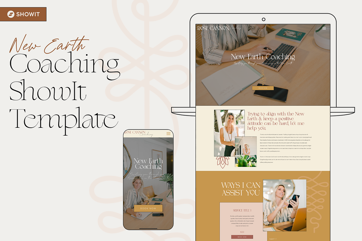 New Earth Coaching ShowIt Template, a Landing Page Template by Divinely Guided Studio (Photo 1 of 11)