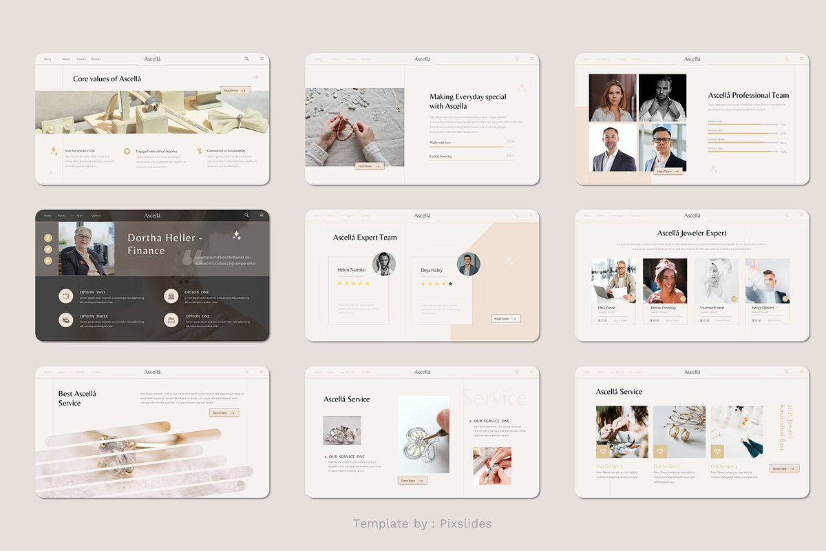 Jewelry Handcrafted Store PowerPoint, a Presentation Template by Pixslides (Photo 4 of 8)