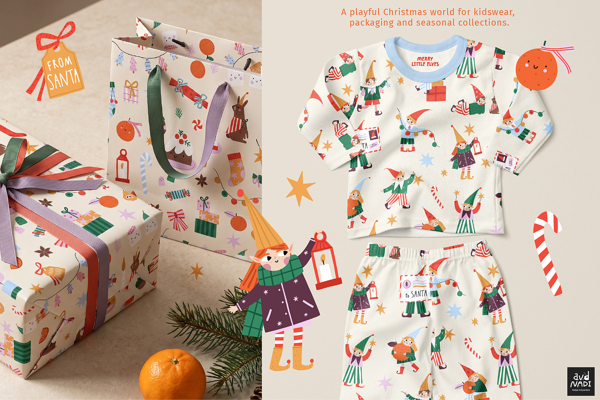 Merry Little Elves Collection, a Seasonal Illustration by avdnadi (Photo 8 of 10)