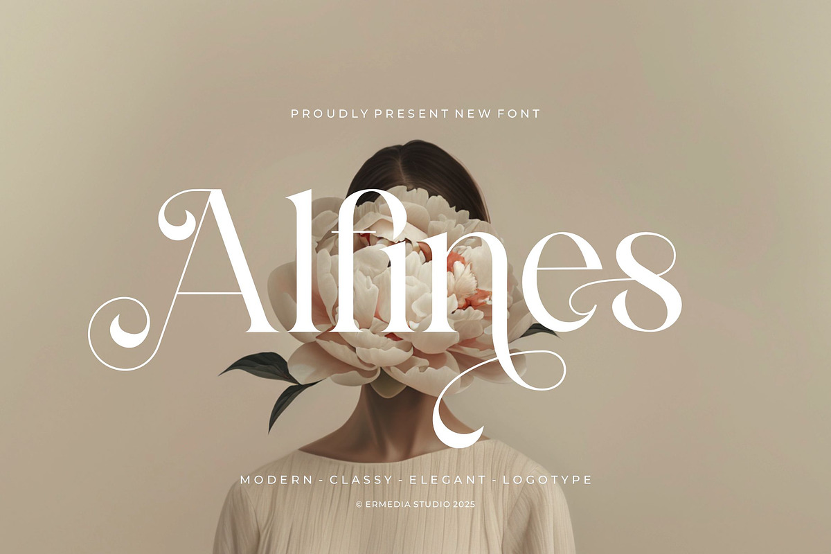 Alfines || Modern Classy Serif Font, a Serif Font by Ermedia Studio (Photo 1 of 10)