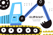 Cute Cars | Hand drawn clipart, a Transportation Illustration by Olia (Thumbnail 9 of 11)