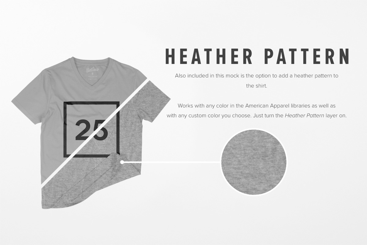 8 Premium Men's V-Neck Mockups, a Shirt Mockup by Pixel Sauce™ (Photo 6 of 7)