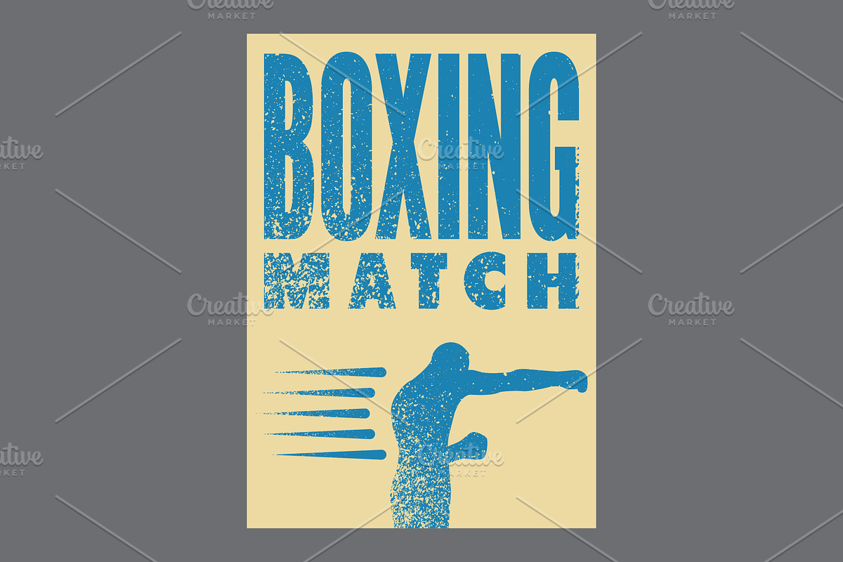 Boxing grunge vector poster set., a Sport Illustration by PoPaShop (Photo 4 of 8)