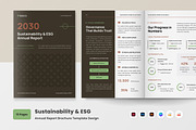 Sustainability & ESG Annual Report, a Brochure Template by twinstd (Thumbnail 1 of 6)