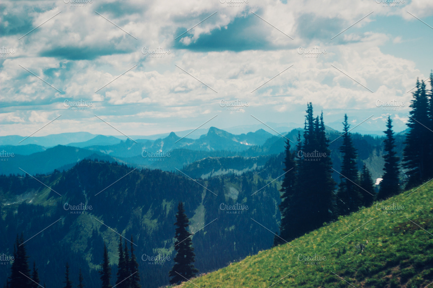 Looking Out Over The Mountains