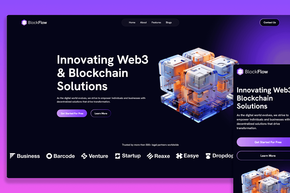 BlockFlow – Web3 Figma Template, an UI Kit Template by Flow Samurai Templates (Photo 1 of 5)