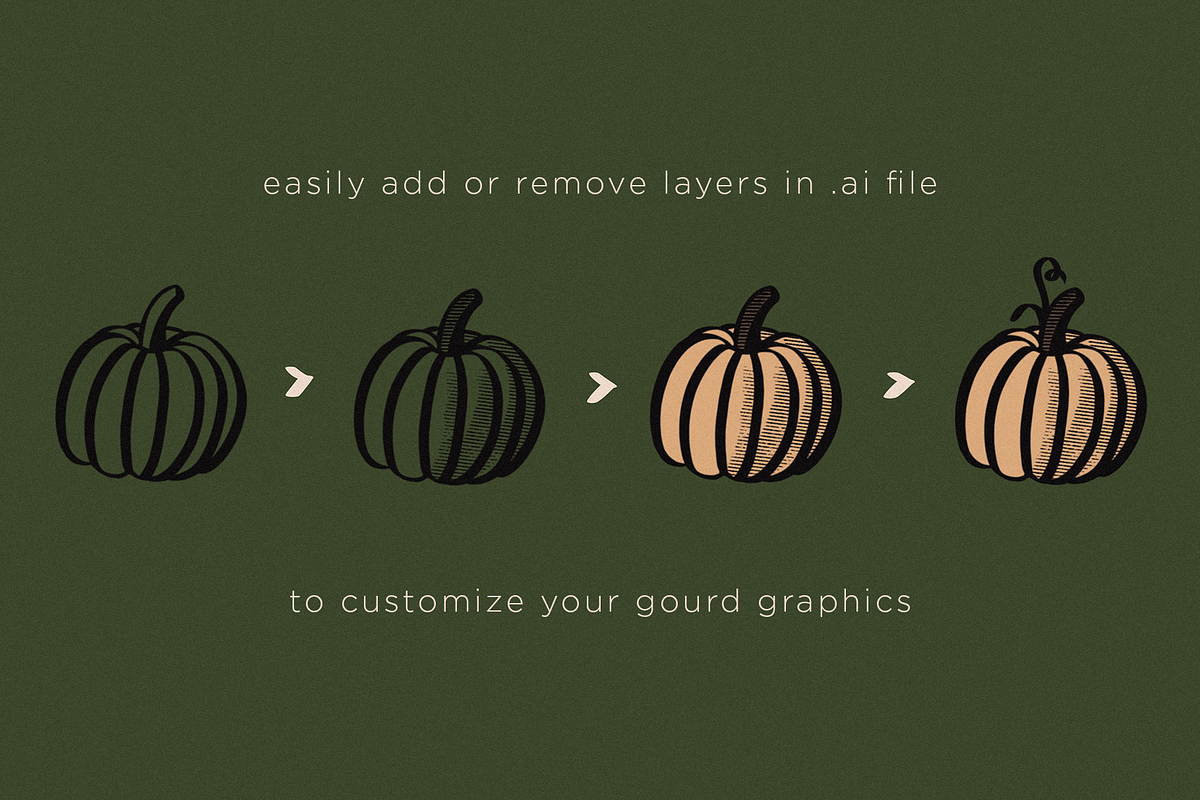 GOURDS! - Fall Patterns & Graphics, a Pattern Graphic by Tender Pen Co (Photo 3 of 5)