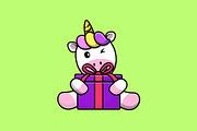 Cute Unicorn Cartoon Vector Icons, an Animal Illustration by Artstorystudio (Thumbnail 2 of 5)