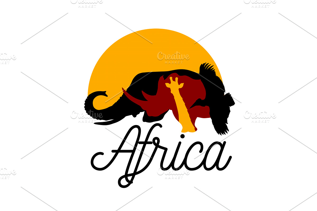 Silhouette of an elephant with, an Animal Illustration by Nenahliadava Design
