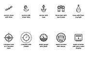 Marine navigation instruments Icons, an Outline Icon by Nurlan's shop (Thumbnail 4 of 6)