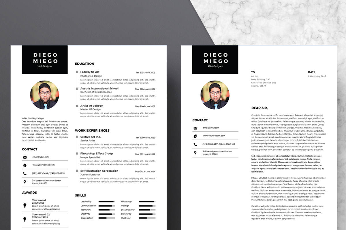 Vol.46 Resume & CV Template, a Resume Template by Hito Graphic (Photo 3 of 8)