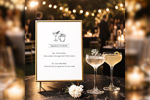Luxury Signature Drinks Canva bd004, a Card Template by TyphoonStudio
