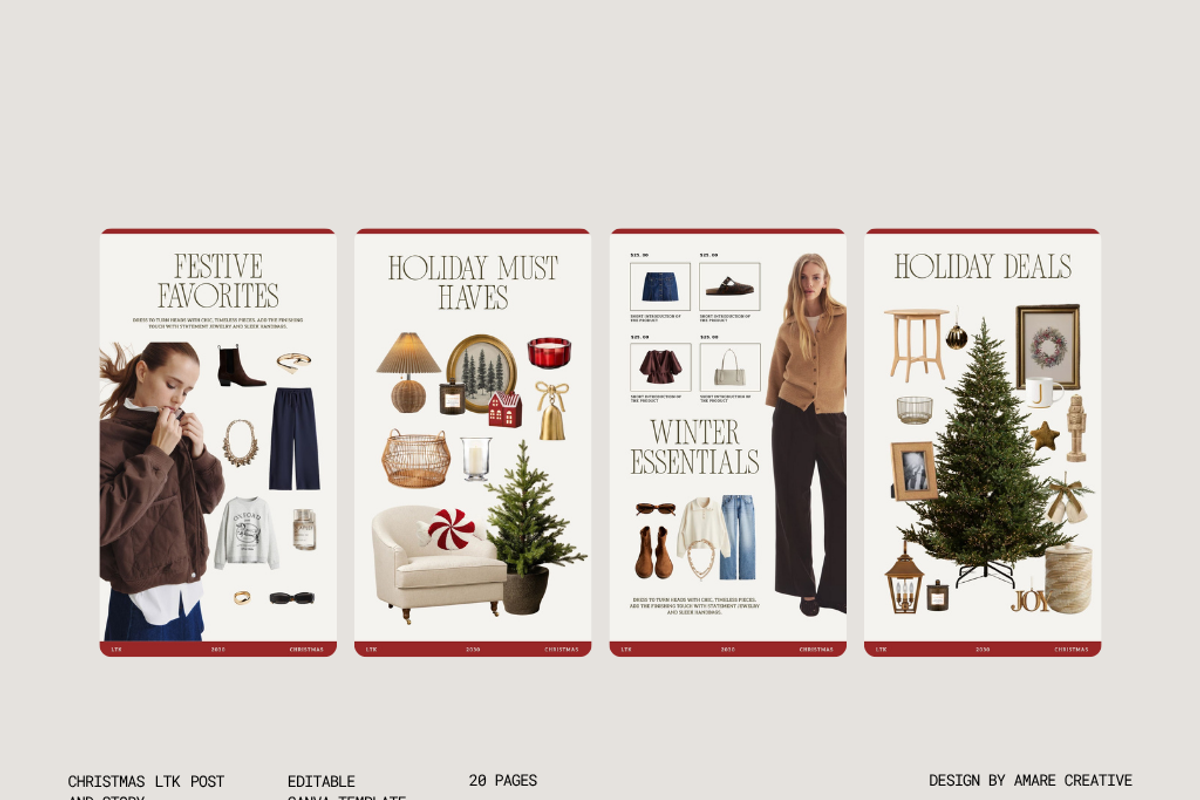 40 Christmas LTK & Instagram Canva | Amare Creative preview 3