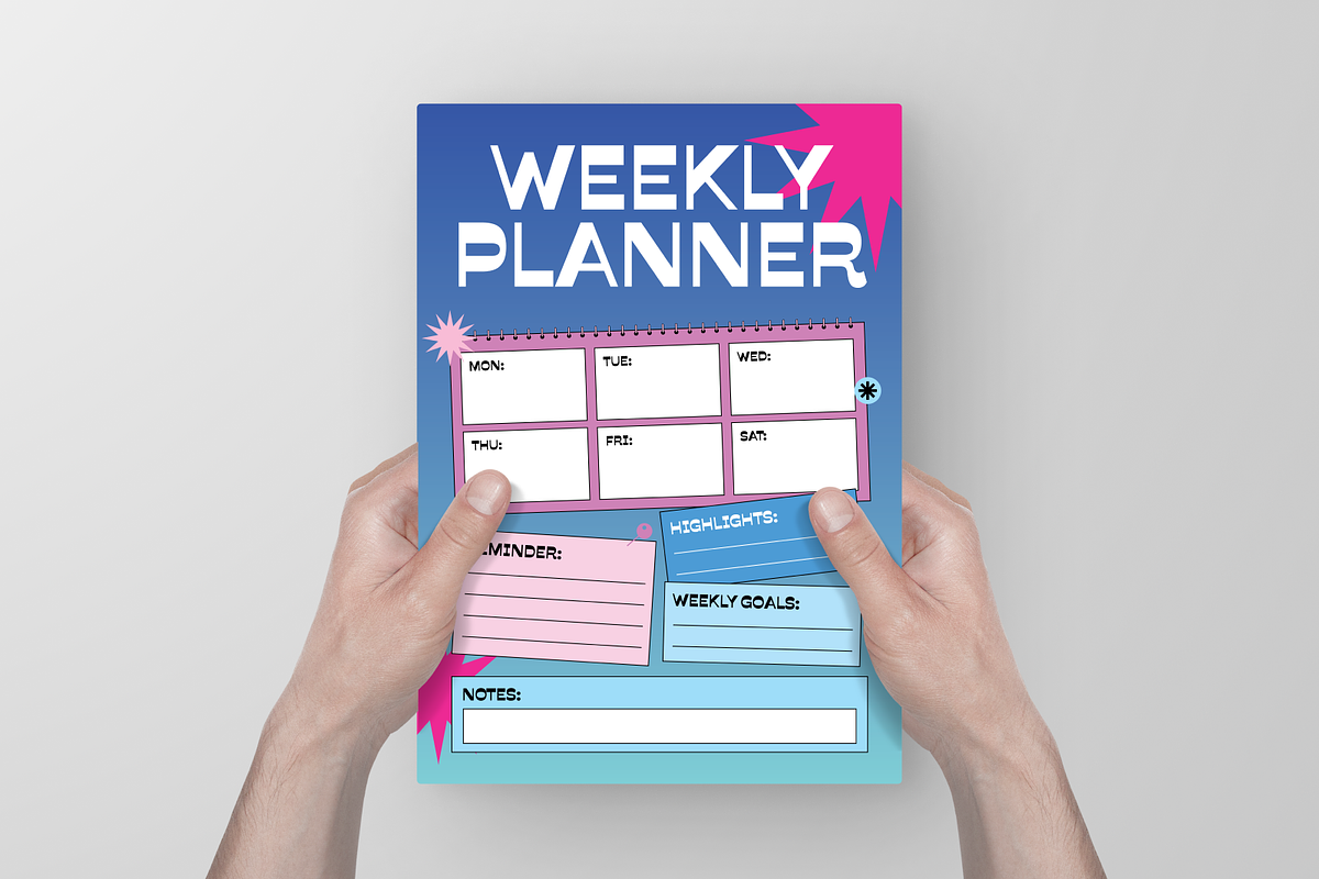 Gradient Daily and Weekly Planner, a Flyer Template by Annora Studio (Photo 4 of 6)