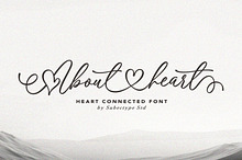 About Heart - Heart Connected Font