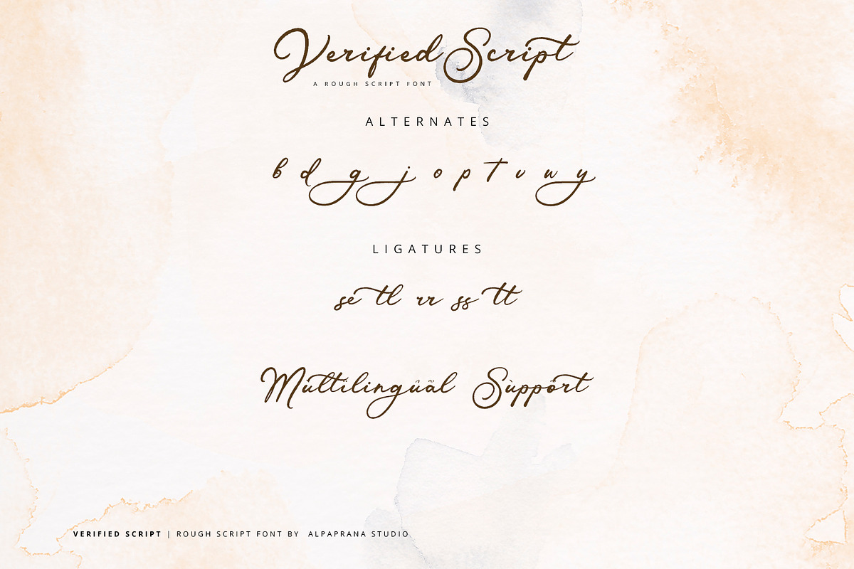 Verified Script - Rough Script Font, a Script Font by Alpaprana (Photo 15 of 16)