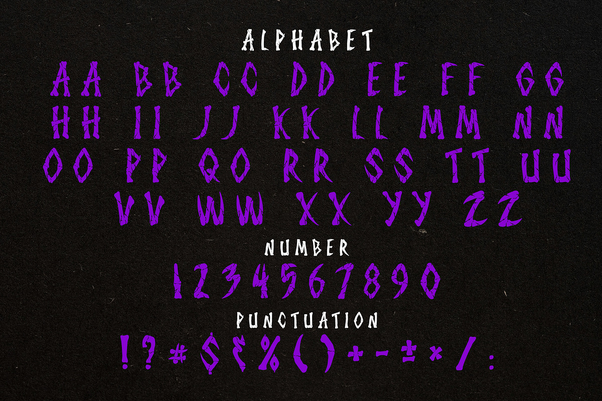Shock Scream Horror Display Font, a Blackletter Font by dansdesign (Photo 2 of 8)