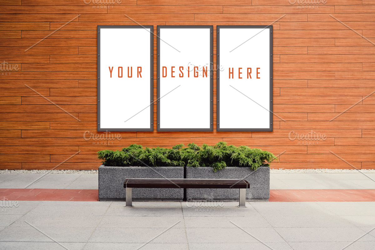 Street Billboard Mockup Template, an Advertising Mockup by uaname (Photo 3 of 7)