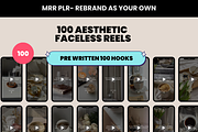 100 Faceless Reels Videos + Hooks, a Social Media Template by Design By Hira (Thumbnail 1 of 9)