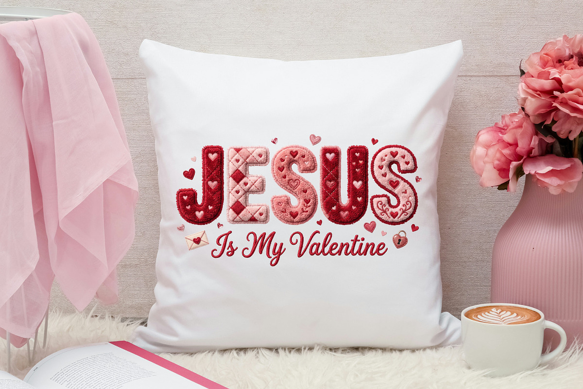 Crochet Jesus is My Valentine PNG, an Illustration by Canvas Craft (Photo 3 of 7)