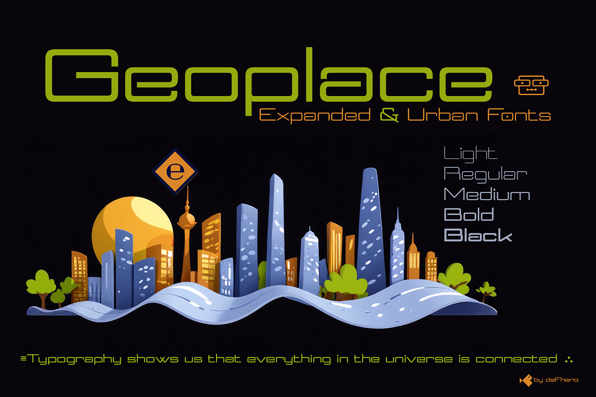 Geoplace Expanded -05 fonts, a Sans Serif Font by deFharo (Photo 1 of 13)