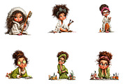 Whimsical Self Care Woman Clipart, a Seasonal Illustration by CreationArt (Thumbnail 5 of 5)