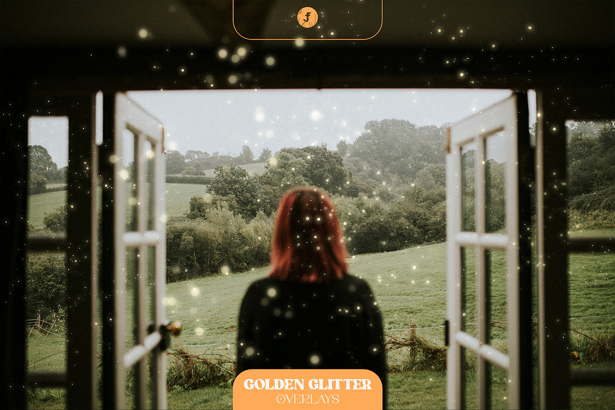 Golden Glitter Overlays, a Texture Graphic by Freezerondigital (Photo 4 of 16)