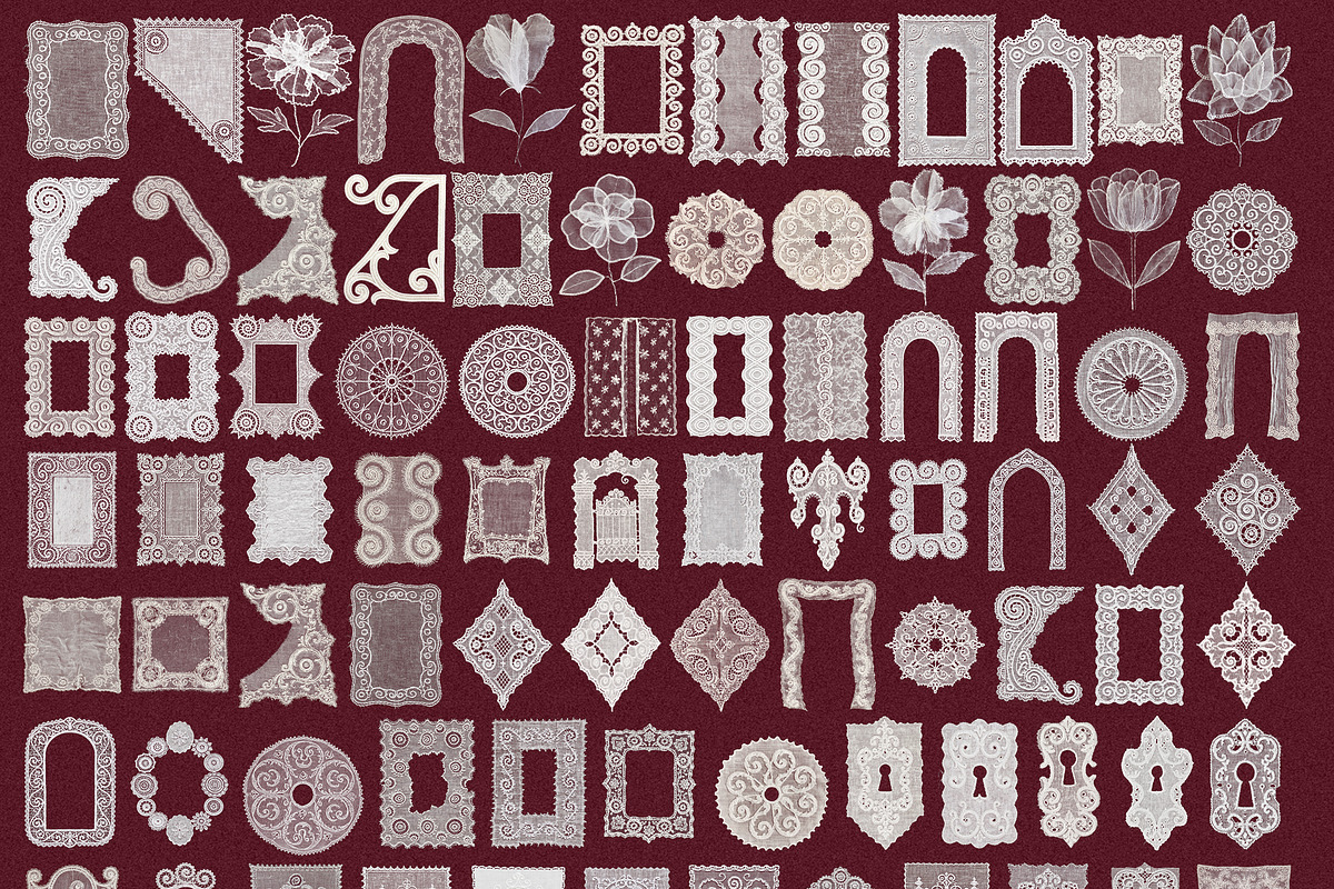 Wrought in Lace: 250 PNG Elements, an Object Graphic by Purple (Photo 10 of 14)