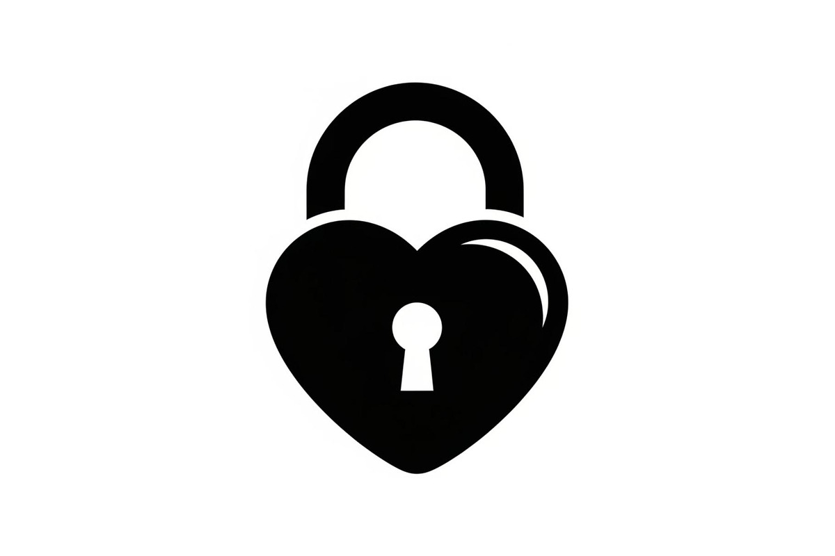 Heart Lock and Key Silhouette Icons, an Illustration by Designer_Momina (Photo 30 of 51)