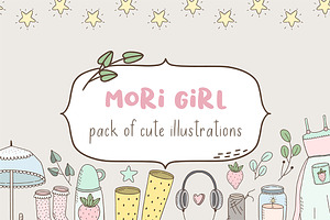 Mori Girl doodles., an Illustration by Sentimental postman