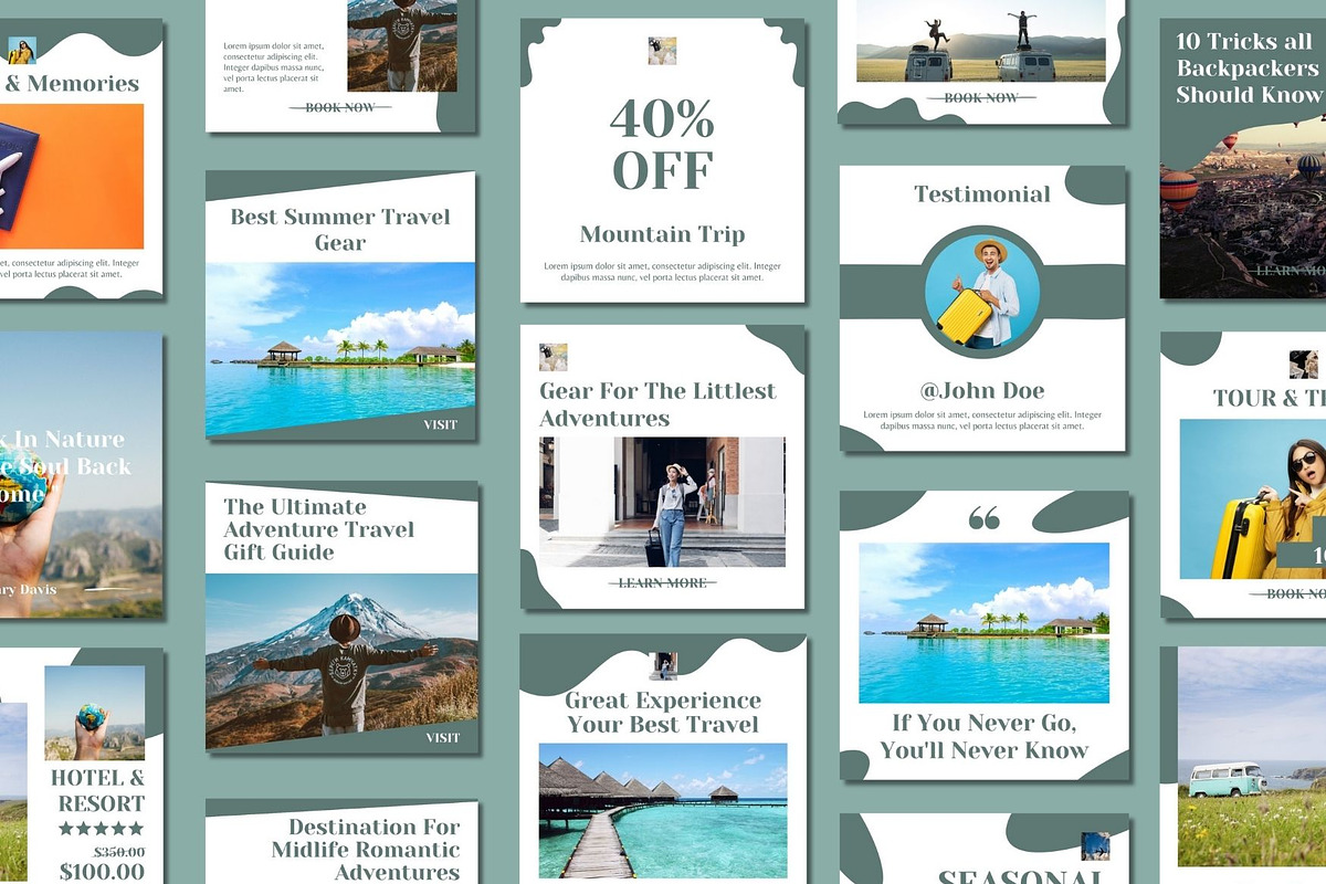 Elegant Travel Social Media Template, a Social Media Template by BoontenStudio (Photo 5 of 7)